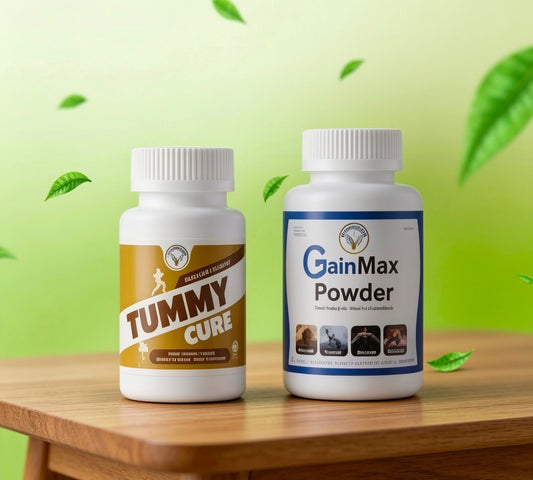 Gain Max Powder + Tummy Care Herbal Supplement | Weight Gain & Digestive Support